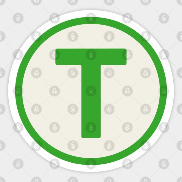 letter t green Sticker by persa